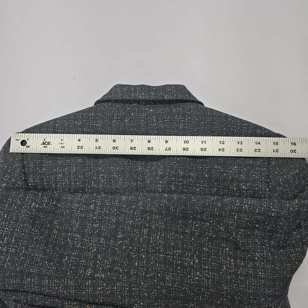 Pendleton Country Clothes Petite Blazer Jacket 8 Gray Wool Silk Tweed‎  USA